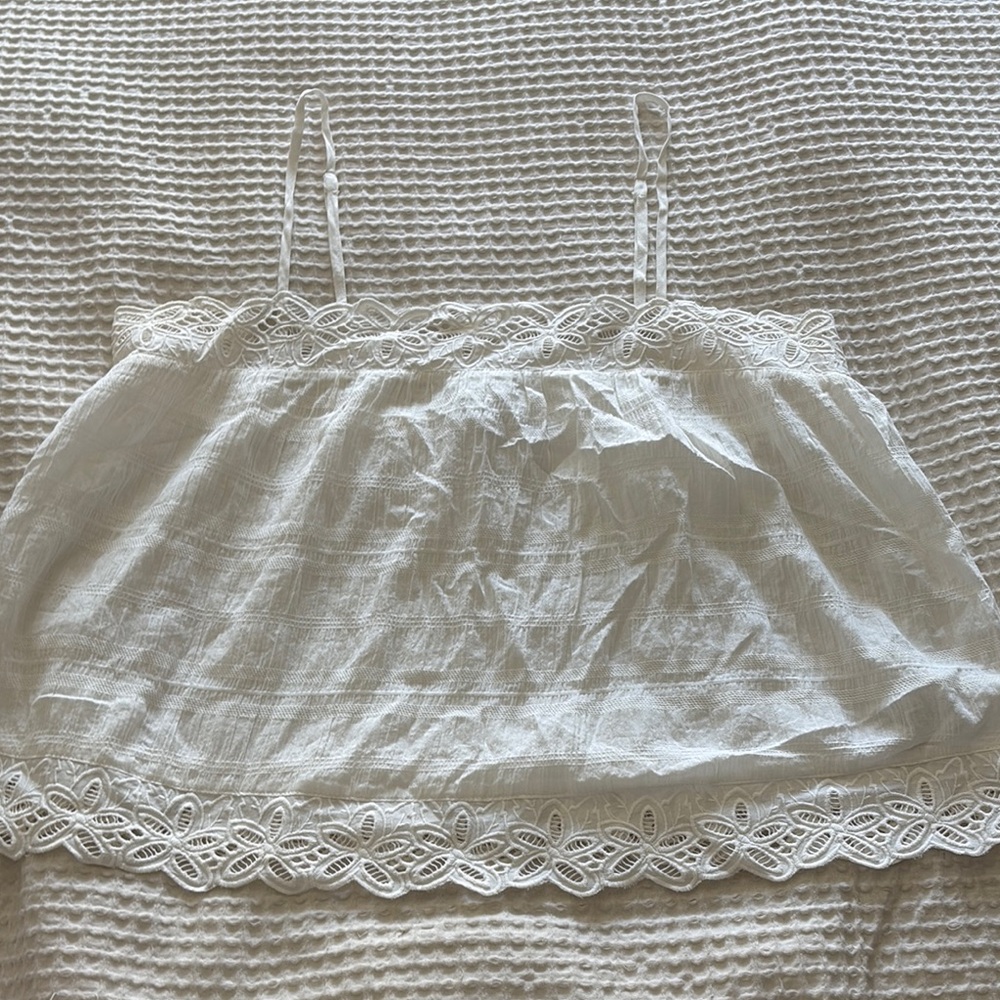 BB Dakota White Lace Trim Camisole